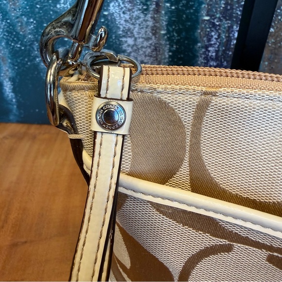 Coach Vintage Y2K Signature Stripe Swingpack Crossbody Bag w/Leather Trim - Picture 16 of 16